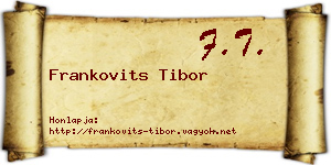 Frankovits Tibor névjegykártya